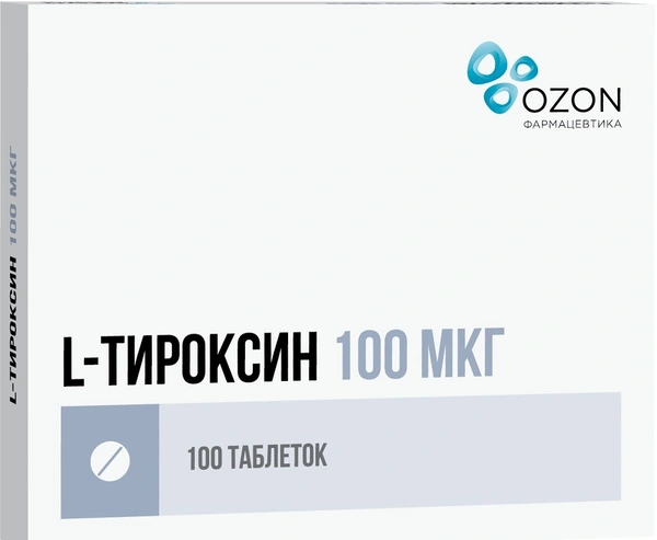 L-тироксин таблетки 100мкг №100 (Россия)