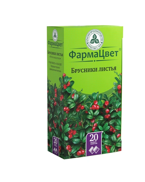 Брусники листья фильтр-пакет 1,5г №20 (Россия)
