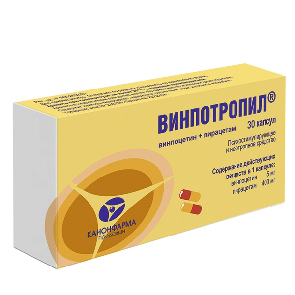 Винпотропил капсулы 5мг+400мг №30 (Россия)