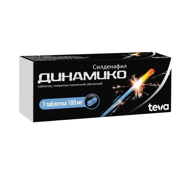 Динамико таблетки покрытые оболочкой 100мг №1 (Хорватия)