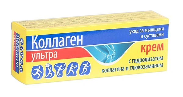 Коллаген ультра с гидролизатом коллагена + глюкозамином крем 75 мл (Россия)