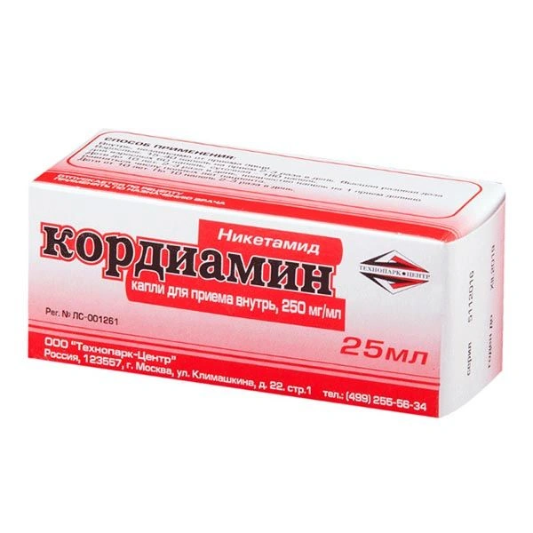 Кордиамин капли 25% 25 мл (Россия)