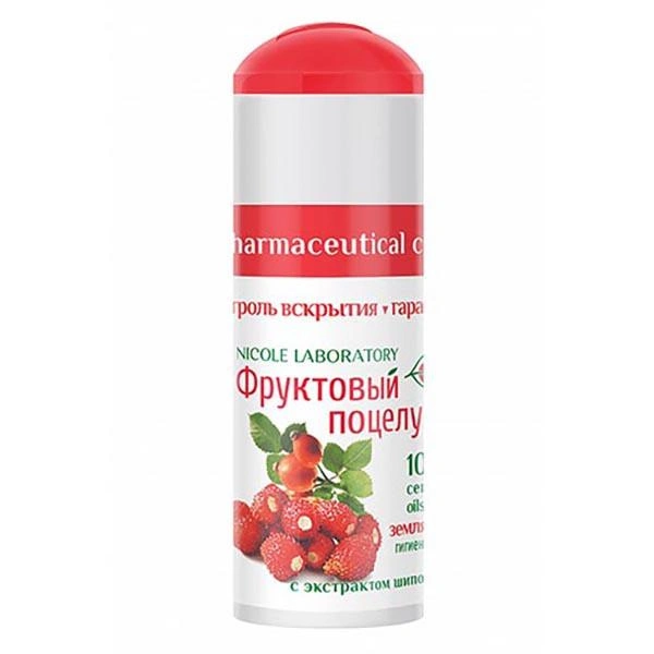 Помада гигиеническая Фруктовый поцелуй №1 земляника (Россия)