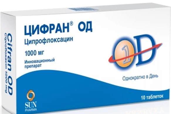 Цифран ОД таблетки покрытые пленочной оболочкой 1000 мг №10 (Индия)