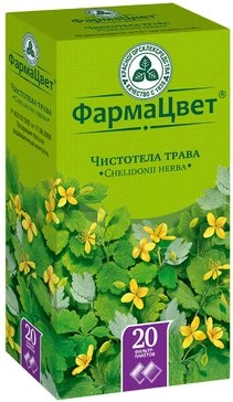 Чистотела трава растительное сырье фильтр-пакет 1,5 г №20 (Россия)