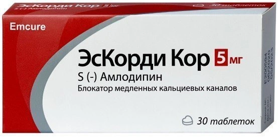 Эскорди кор таблетки 5 мг №30 (Индия)
