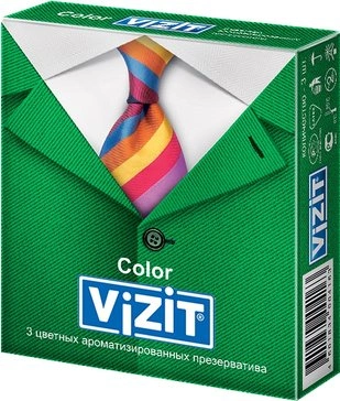 Презервативы VIZIT №3 цветные ароматизированные (Малайзия)