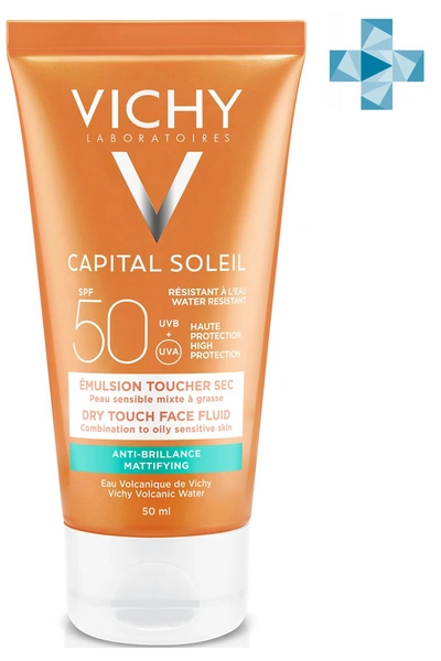 Виши Капитал Идеал Солей матирующая эмульсия для лица ДрайТач SPF 50 50мл (Франция)