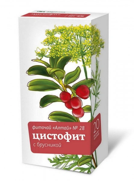 Фиточай Алтай №28 Цистофит с брусникой фильтр-пакет 2 г №20 (Россия)