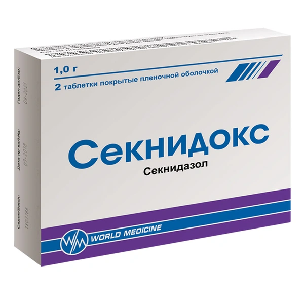 Секнидокс таблетки покрытые пленочной оболочкой 1 г №2 (Турция)