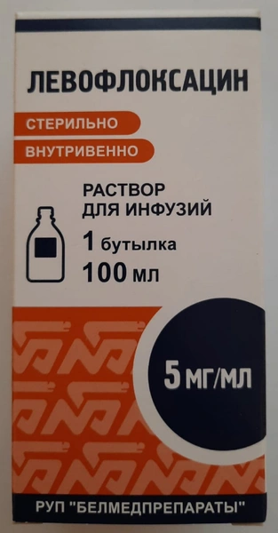 Левофлоксацин раствор для инфузий 5 мг/мл 100 мл (Беларусь)
