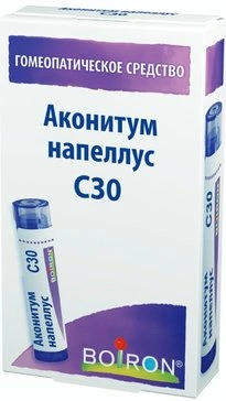 Аконитум напеллус С30 гранулы гомеопатические 4г (Франция)