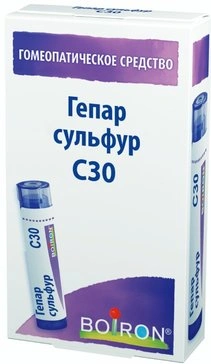 Гепар сульфур С30 гранулы гомеопатические 4г (Франция)