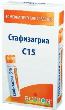 Стафизагриа С15 гранулы гомеопатические 4 г (Франция)