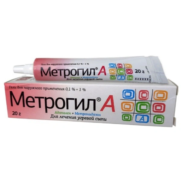 Метрогил А гель для наружного применения 0.1%+1% 20 г (Индия)