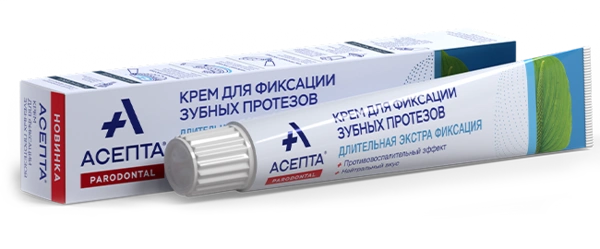 Асепта крем для фиксации зубных протезов 40 г нейтральный (Россия)