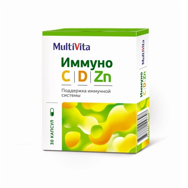 Мультивита Иммуно C D Zn капсулы №30 (Хорватия)