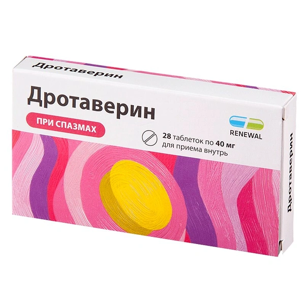 Дротаверин Реневал таблетки 40 мг №28 (Россия)