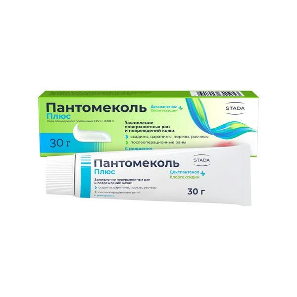Пантомеколь Плюс крем для наружного применения 5,25%+0,802% 30 г (Россия)
