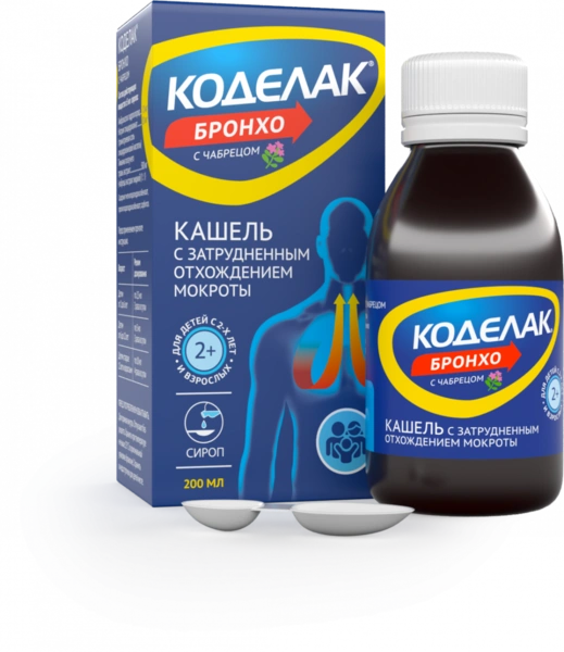 Коделак Бронхо с чабрецом сироп 200 мл (Россия)