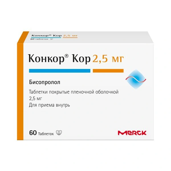 Конкор Кор таблетки покрытые пленочной оболочкой 2,5 мг №60 (Россия)