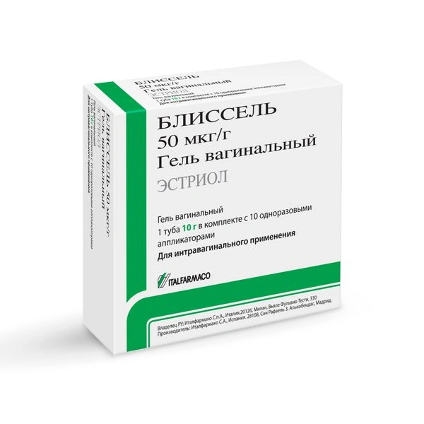 Блиссель гель вагинальный 50 мкг/г 10 г + аппликатор №10 (Испания)